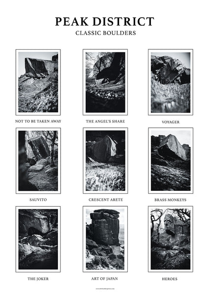 Peak District Classic Boulders | Large Art Print